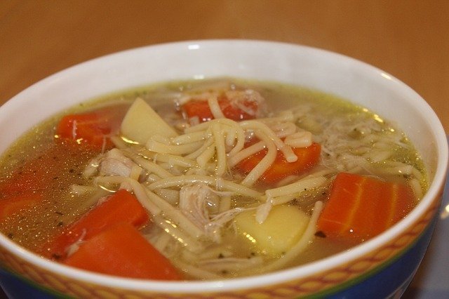 Chicken noodle soup is a hearty, cheap meal
