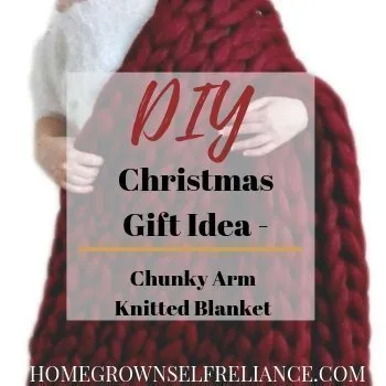 Chunky Arm Knitted Blanket - DIY Christmas Gift Idea