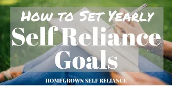 Setting yearly self reliance goals