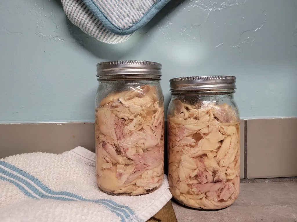 Pressure canning chicken gives you an easy meal base for your food storage.